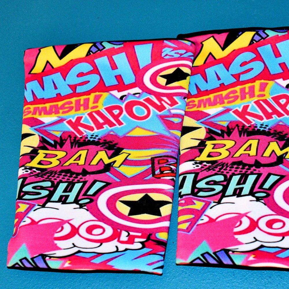 Hoodlum Fang Comic Print Pole Heel Covers NEW!